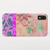 Coques Case-Mate iPhone VAGUES / Tourbillons rose vif violet clair dans de (Dos (Horizontal))