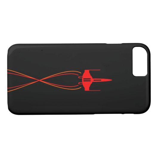 Coques Case-Mate iPhone Vaisseau spatial rouge (Dos (Horizontal))