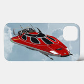 Coques Case-Mate iPhone Vaisseau spatial rouge (Verso (horizontal))