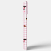 Coques Case-Mate iPhone Valentin Teckel Mignon Gingham Rose Cœur Chien (Verso / Droite)