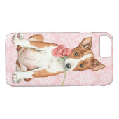 Coques Case-Mate iPhone Valentine Basenji rose (Dos (Horizontal))