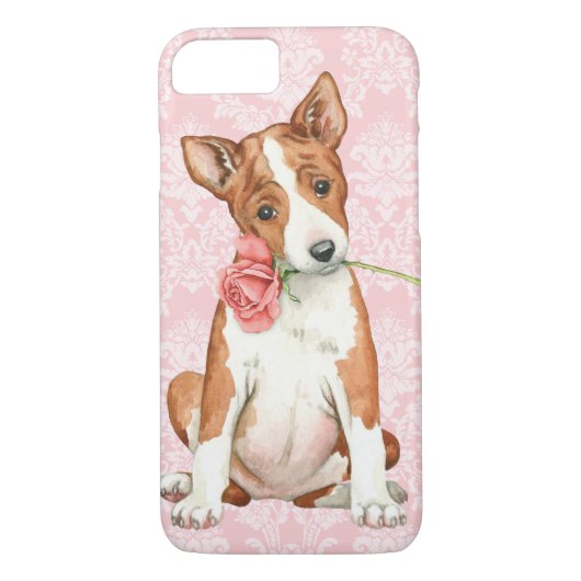 Coques Case-Mate iPhone Valentine Basenji rose (Dos)