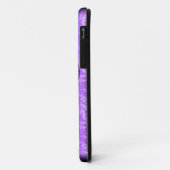 Coques Case-Mate iPhone valentine de coeur pourpre de damassé (Dos/Gauche)