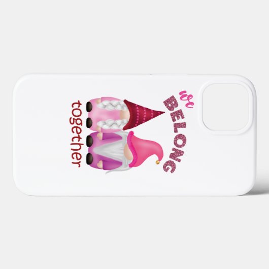 Coques Case-Mate iPhone Valentine gnomes : nous appartenons ensemble (Verso (horizontal))
