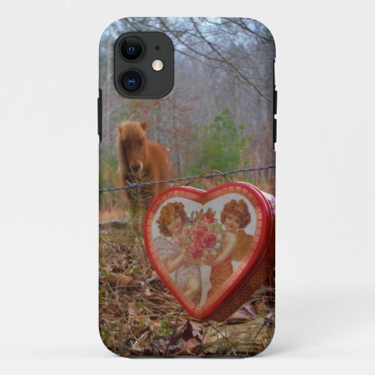 Coques Case-Mate iPhone Valentine Heart Miniature Brown Horse (Dos)
