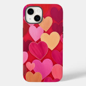 Coques Case-Mate iPhone Valentine Love Hearts Rose Red (Verso)
