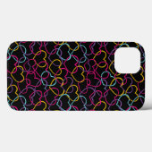 Coques Case-Mate iPhone Valentine Motif avec Coeurs de couleurs (Verso (horizontal))