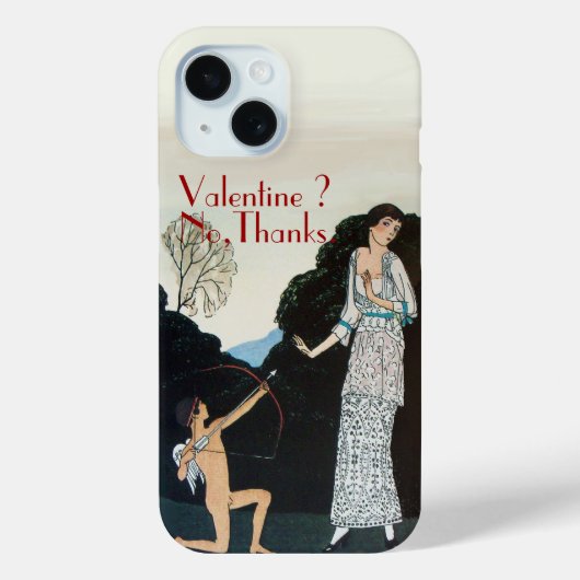 COQUES Case-Mate iPhone VALENTINE ? NON, MERCI /RETRO ANTI VALENTINE'S DAY (Verso)