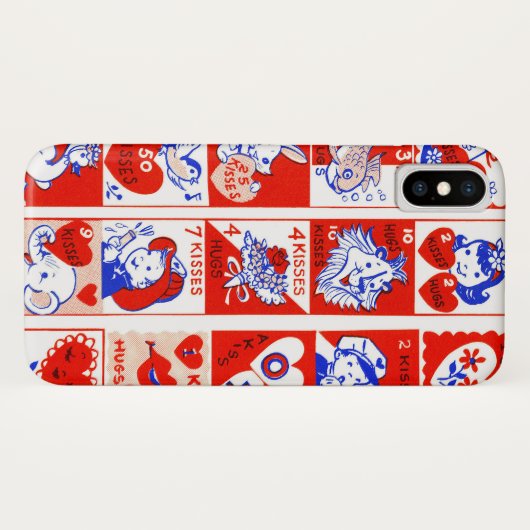Coques Case-Mate iPhone Valentine Retro Love Hugs Motif (Dos (Horizontal))
