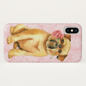 Coques Case-Mate iPhone Valentine Rose Bruxelles Griffon (Dos (Horizontal))