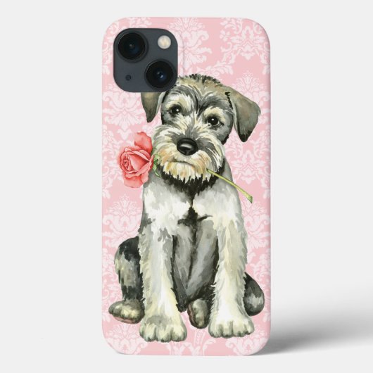 Coques Case-Mate iPhone Valentine Rose Standard Schnauzer (Verso)