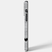 Coques Case-Mate iPhone Valentines Jour Coeurs Noir Blanc Grandes Motif (Verso / Gauche)