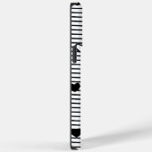 Coques Case-Mate iPhone Valentines Jour Coeurs Noir Blanc Grandes Motif (Verso / Droite)