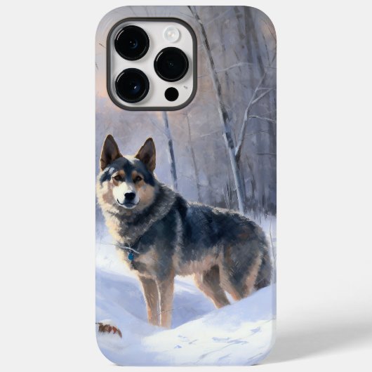 Coques Case-Mate iPhone Vallhund suédois Laisser neiger Noël (Verso)