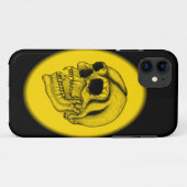 Coques Case-Mate iPhone Vampire crâne noir et jaune (Dos (Horizontal))