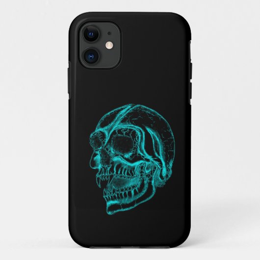 Coques Case-Mate iPhone Vampire crâne noir et vert (Dos)