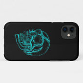 Coques Case-Mate iPhone Vampire crâne noir et vert (Dos (Horizontal))