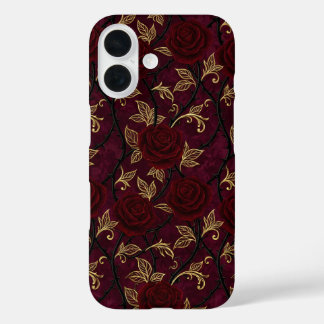 Coques iPhone 16 Vampire Rose Garden Pattern Phone Case