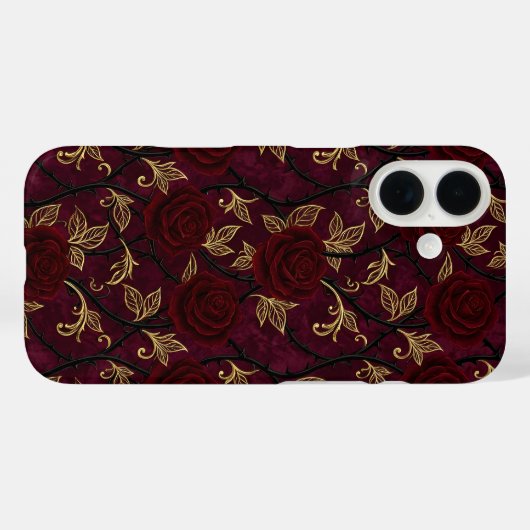 Coques Case-Mate iPhone Vampire Rose Garden Pattern Phone Case (Verso (horizontal))