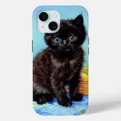 Coques Case-Mate iPhone Van Gogh Black Kitten avec fils (Verso)