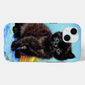Coques Case-Mate iPhone Van Gogh Black Kitten avec fils (Verso (horizontal))