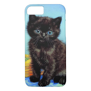 Case-Mate iPhone Case Van Gogh Black Kitten avec fils