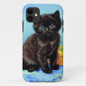 Coques Case-Mate iPhone Van Gogh Black Kitten avec fils (Dos)