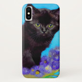 Coques Case-Mate iPhone Van Gogh Chat et fleurs (Dos)