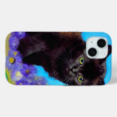 Coques Case-Mate iPhone Van Gogh Chat et fleurs (Verso (horizontal))
