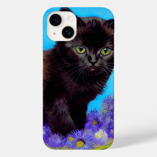 Coque Pour iPhone 14 Van Gogh Chat et fleurs