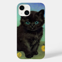 Van Gogh Chat noir Fleurs jaunes