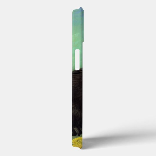 Coques Case-Mate iPhone Van Gogh Chat noir Fleurs jaunes (Verso / Droite)