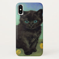 Van Gogh Chat noir Fleurs jaunes