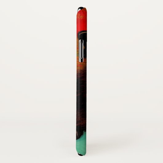 Coques Case-Mate iPhone Van Gogh Chat noir Fleurs rouges (Dos/Droite)