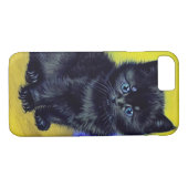 Coques Case-Mate iPhone Van Gogh Chat noir Fleurs violettes (Dos (Horizontal))