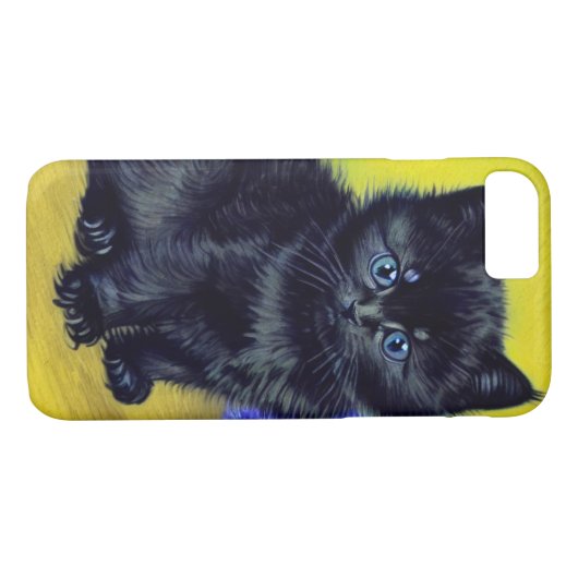 Coques Case-Mate iPhone Van Gogh Chat noir Fleurs violettes (Dos (Horizontal))