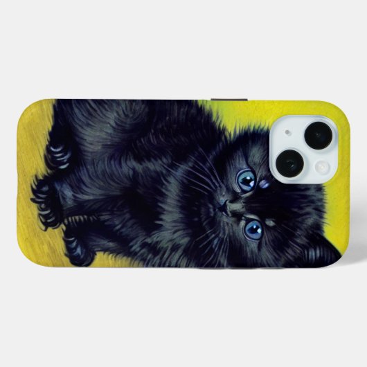 Coques Case-Mate iPhone Van Gogh Chat noir Fleurs violettes (Verso (horizontal))