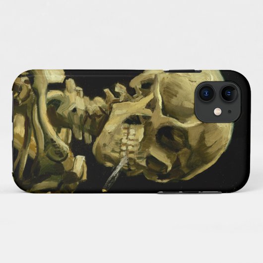 Coques Case-Mate iPhone Van Gogh Fumer du squelette (Dos (Horizontal))