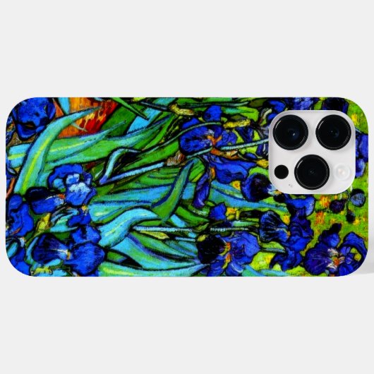 Coques Case-Mate iPhone Van Gogh - Irises, célèbre peinture, (Verso (horizontal))