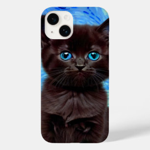 Coque Pour iPhone 14 Van Gogh Starry Night Black Cat