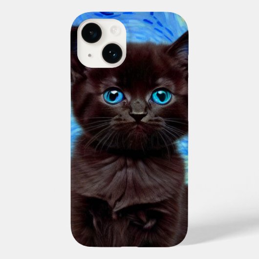 Coques Case-Mate iPhone Van Gogh Starry Night Black Cat (Verso)