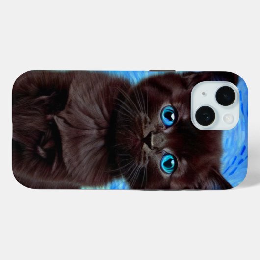 Coques Case-Mate iPhone Van Gogh Starry Night Black Cat (Verso (horizontal))