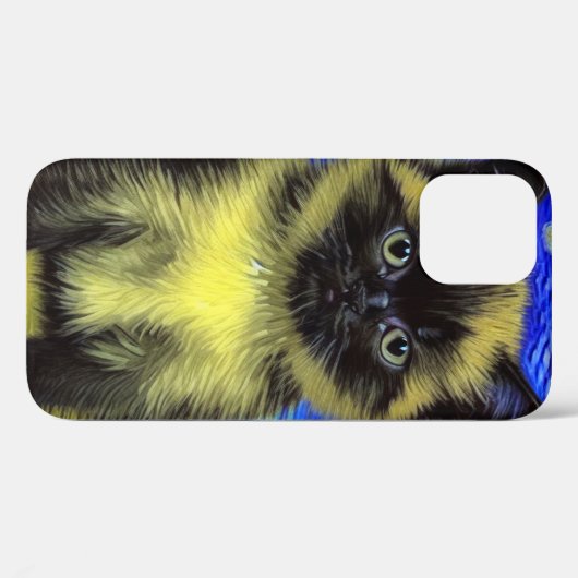 Coques Case-Mate iPhone Van Gogh Starry Nuit Siamese Cat (Verso (horizontal))