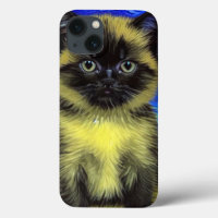 Van Gogh Starry Nuit Siamese Cat