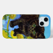 Coques Case-Mate iPhone Van Gogh Style Chat avec tournesol (Verso (horizontal))