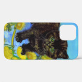 Coques Case-Mate iPhone Van Gogh Style Chat avec tournesol (Verso (horizontal))