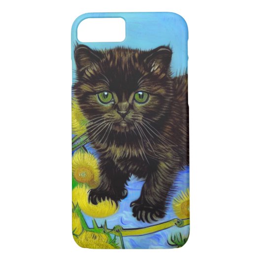 Coques Case-Mate iPhone Van Gogh Style Chat avec tournesol (Dos)