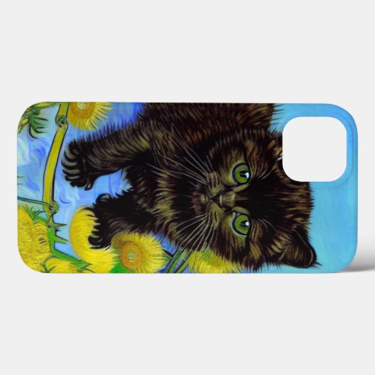 Coques Case-Mate iPhone Van Gogh Style Chat avec tournesol (Verso (horizontal))