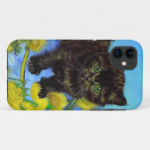 Coques Case-Mate iPhone Van Gogh Style Chat avec tournesol (Dos (Horizontal))