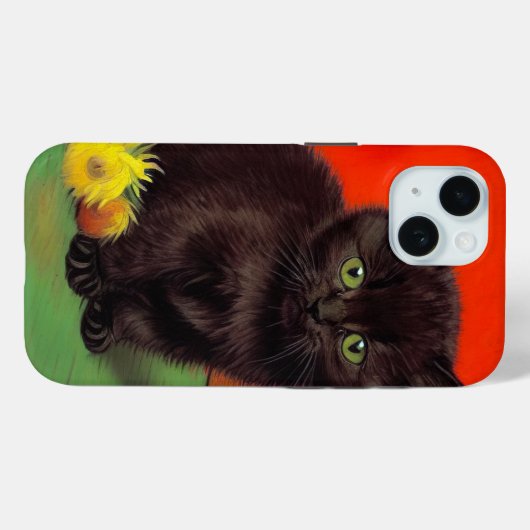 Coques Case-Mate iPhone Van Gogh Style Chat noir (Verso (horizontal))